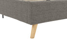 Her Majesty Linen Double Bed - in Grey by Dorel - Price Crash Furniture