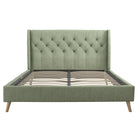 Her Majesty Linen Double Bed - in Light Green by Dorel - Price Crash Furniture