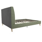 Her Majesty Linen Double Bed - in Light Green by Dorel - Price Crash Furniture