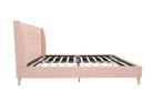 Her Majesty Linen Double Bed - in Pink by Dorel - Price Crash Furniture