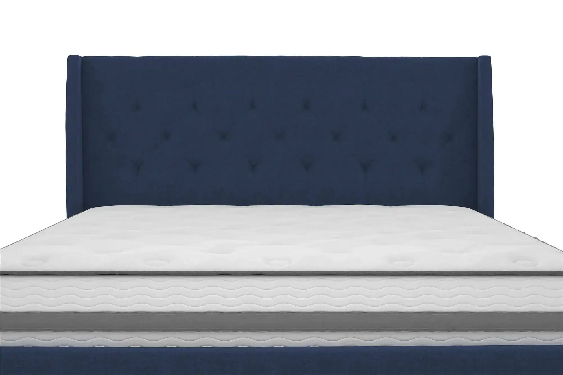 Her Majesty Linen King Size Bed - in Blue by Dorel - Price Crash Furniture