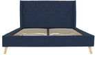 Her Majesty Linen King Size Bed - in Blue by Dorel - Price Crash Furniture