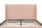 Her Majesty Linen King Size Bed - in Pink by Dorel - Price Crash Furniture