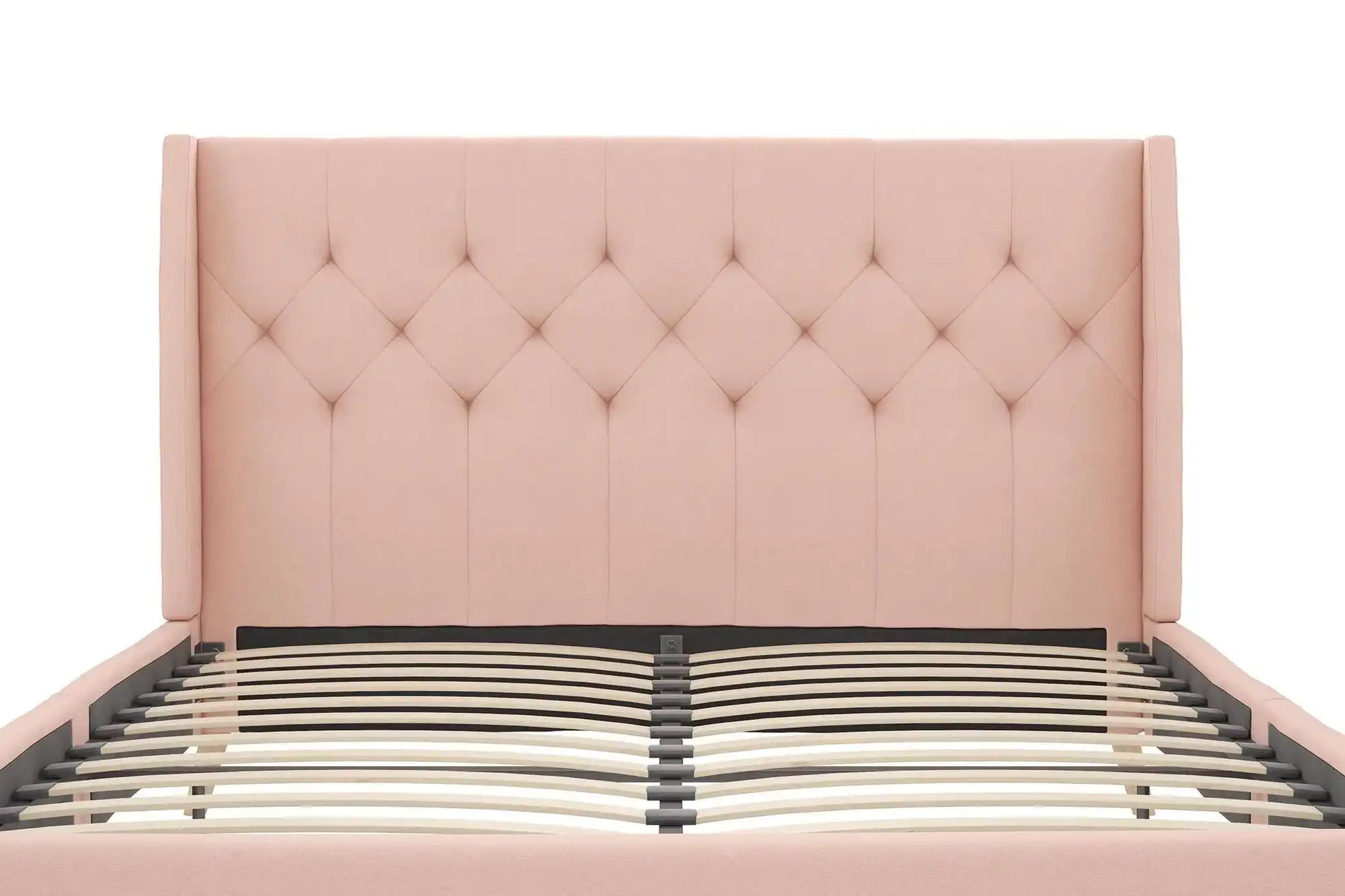 Her Majesty Linen King Size Bed - in Pink by Dorel - Price Crash Furniture