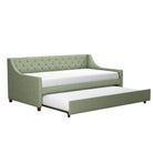 Her Majesty Single Daybed/Trundle Linen in Green by Dorel - Price Crash Furniture