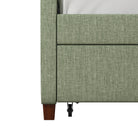 Her Majesty Single Daybed/Trundle Linen in Green by Dorel - Price Crash Furniture