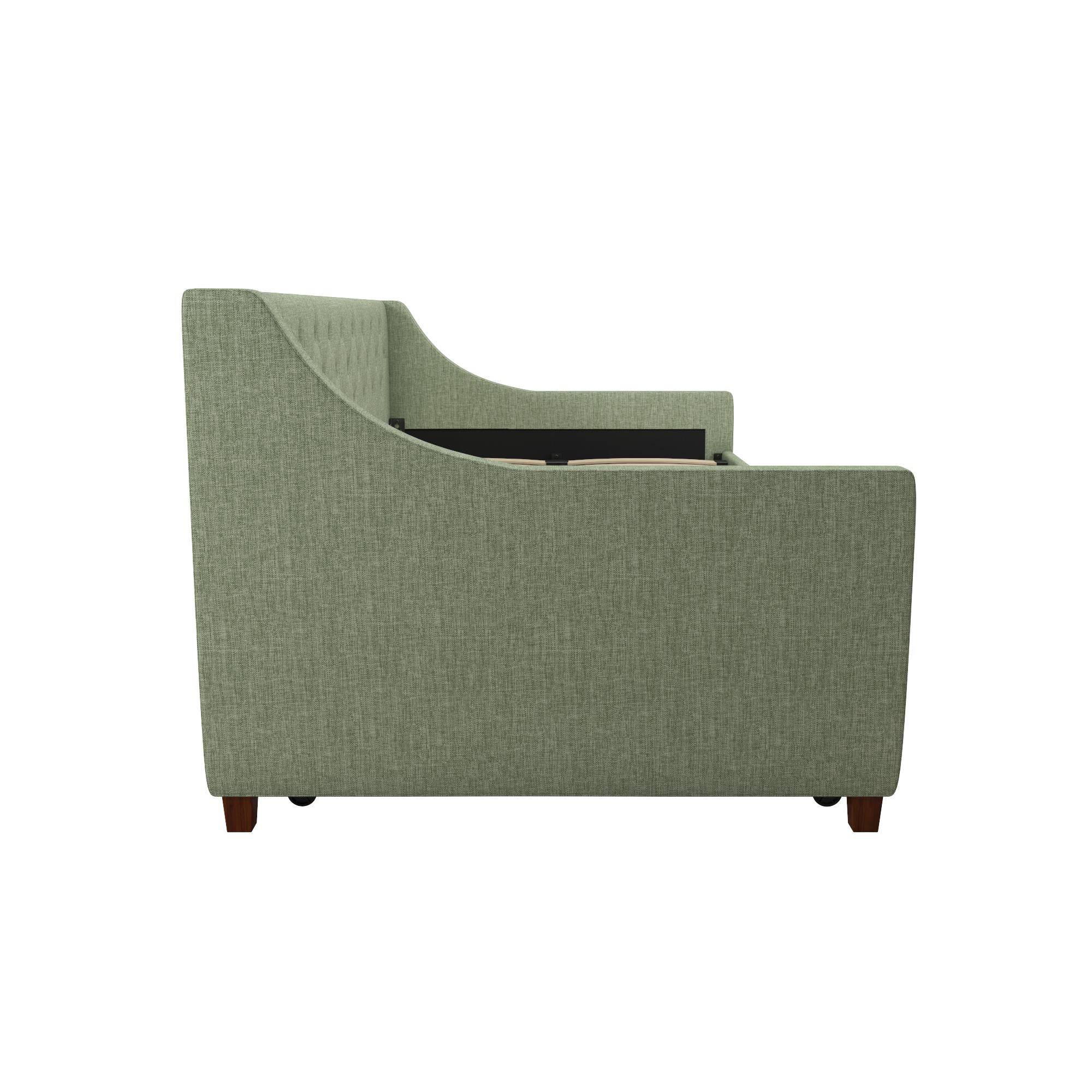 Her Majesty Single Daybed/Trundle Linen in Green by Dorel - Price Crash Furniture