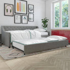 Her Majesty Single Daybed/Trundle Linen in Grey by Dorel - Price Crash Furniture