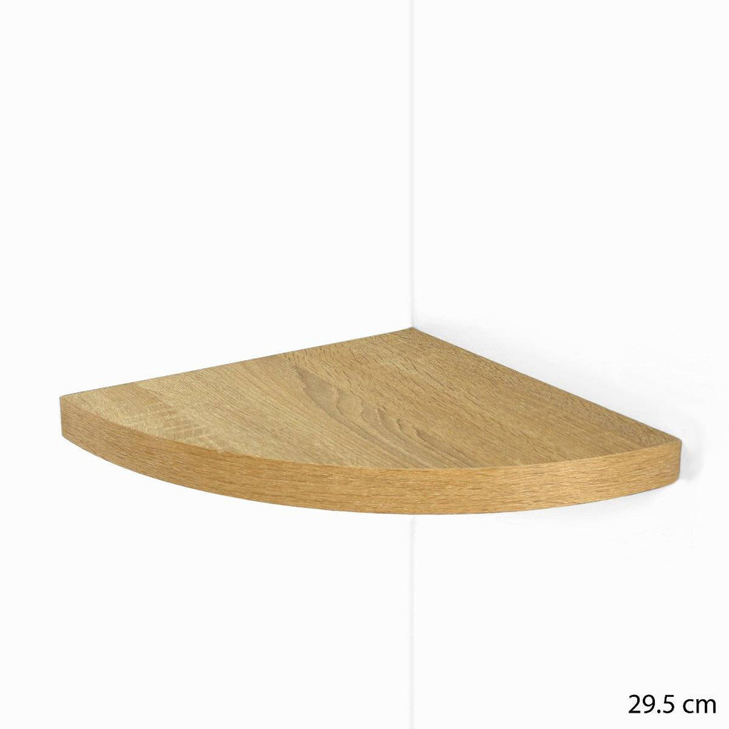 Hudson Foiled Oak 29.5cm Corner Shelf Kit by Core - Price Crash Furniture