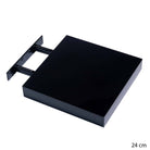 Hudson Gloss Black 24cm Floating Shelf Kit by Core - Price Crash Furniture