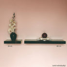 Hudson Gloss Black 24cm Floating Shelf Kit by Core - Price Crash Furniture