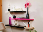 Hudson Gloss Black 90cm Floating Shelf Kit by Core - Price Crash Furniture