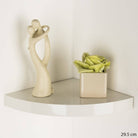 Hudson Gloss Cream 29.5cm Corner Shelf Kit by Core - Price Crash Furniture