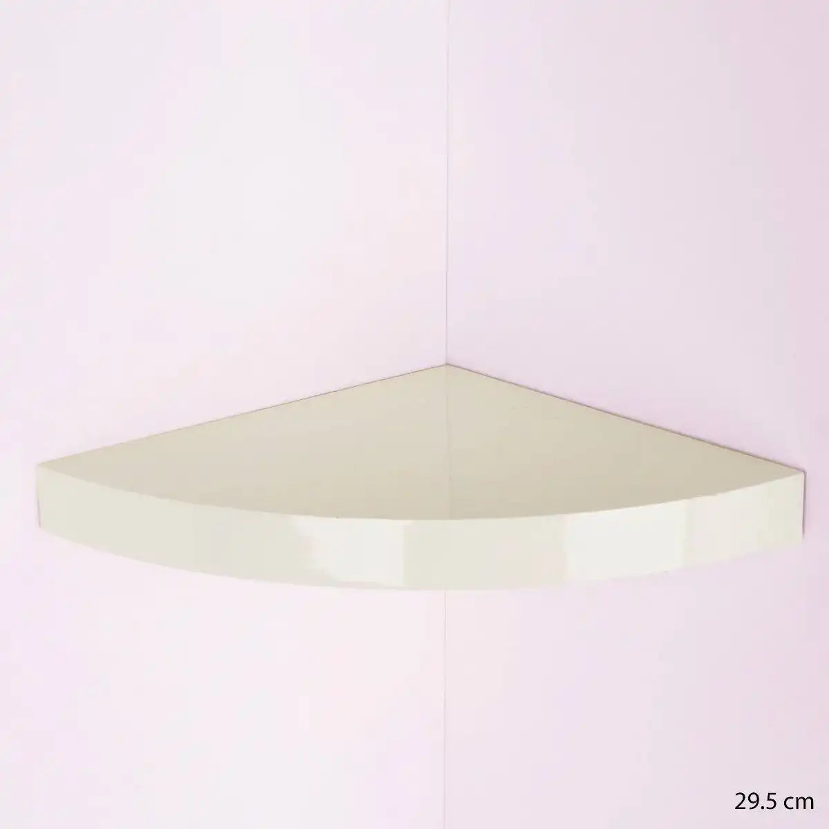 Hudson Gloss Cream 29.5cm Corner Shelf Kit by Core - Price Crash Furniture