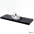 Hudson Gloss Black 60cm Floating Shelf Kit by Core - Price Crash Furniture