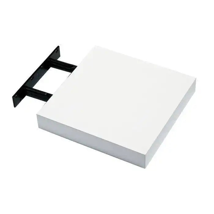 Hudson Gloss White 90cm Floating Shelf Kit by Core - Price Crash Furniture