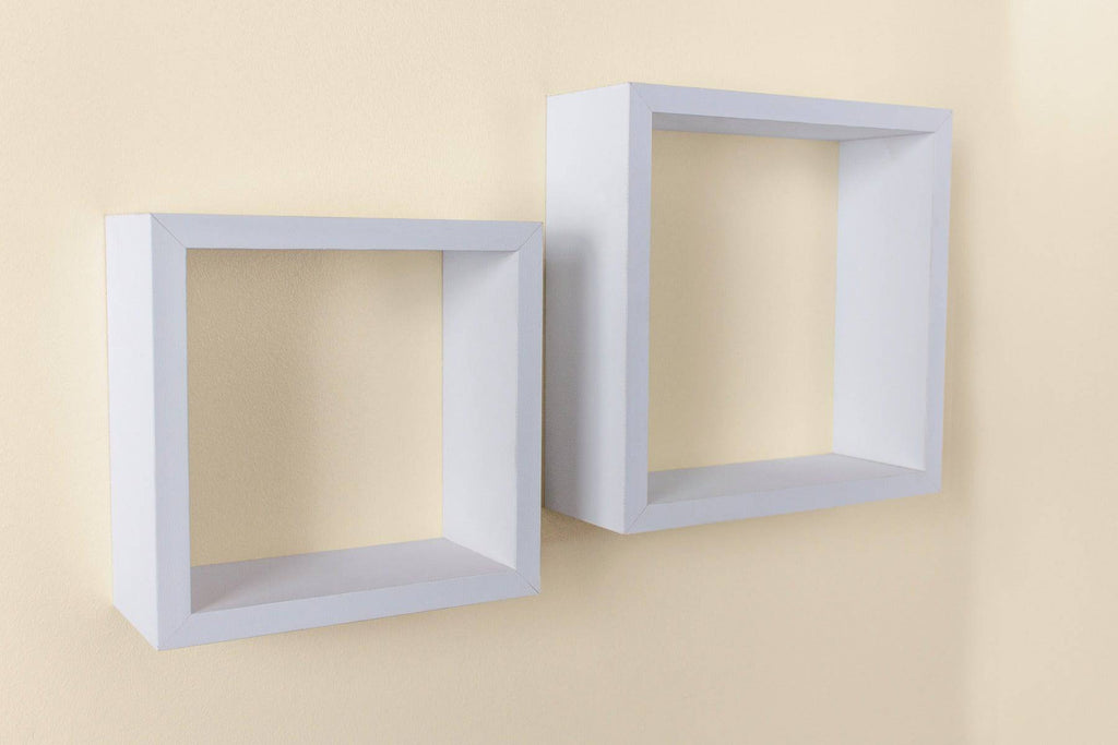 Hudson Grey Set Of 2 Cube Shelves by Core - Price Crash Furniture