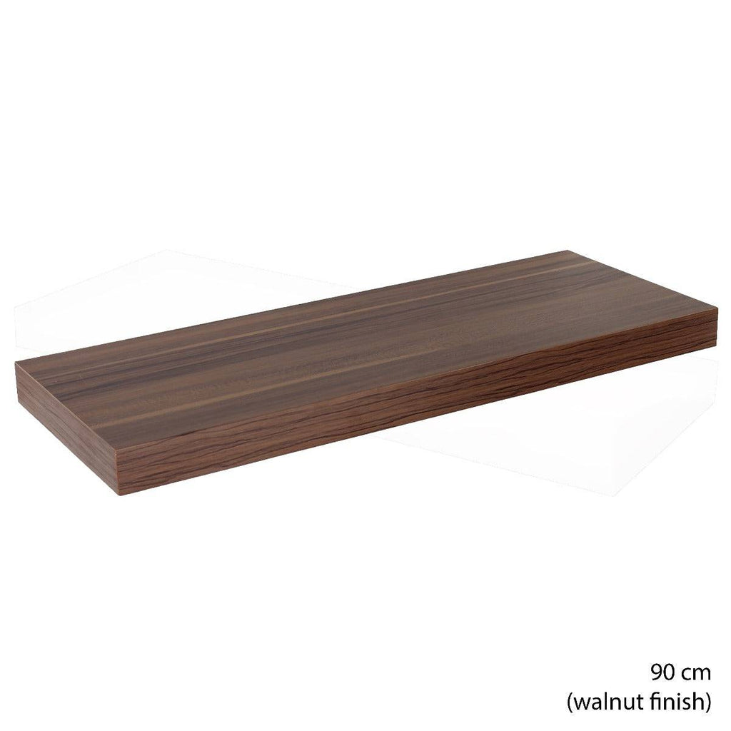 Hudson Walnut 90cm Floating Wall Shelf Kit by Core - Price Crash Furniture