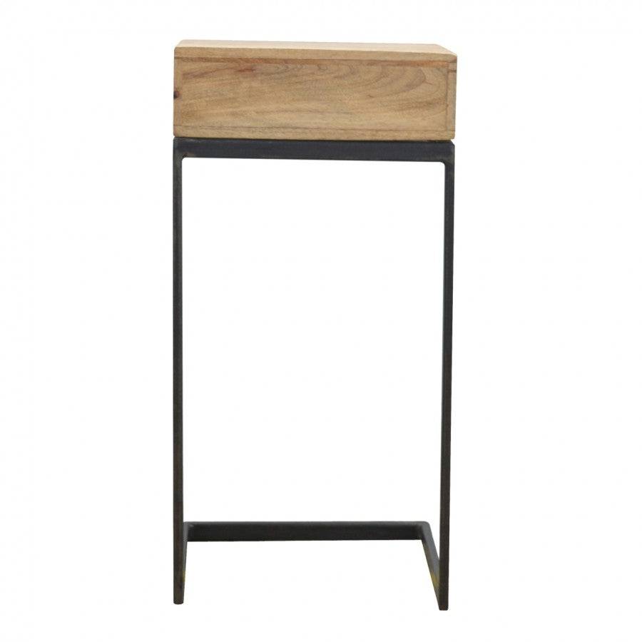 Industrial 1 Drawer Geometric Style Bedside Table - Price Crash Furniture