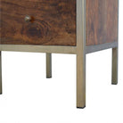 Iron Frame 2 Drawer Bedside Table - Price Crash Furniture