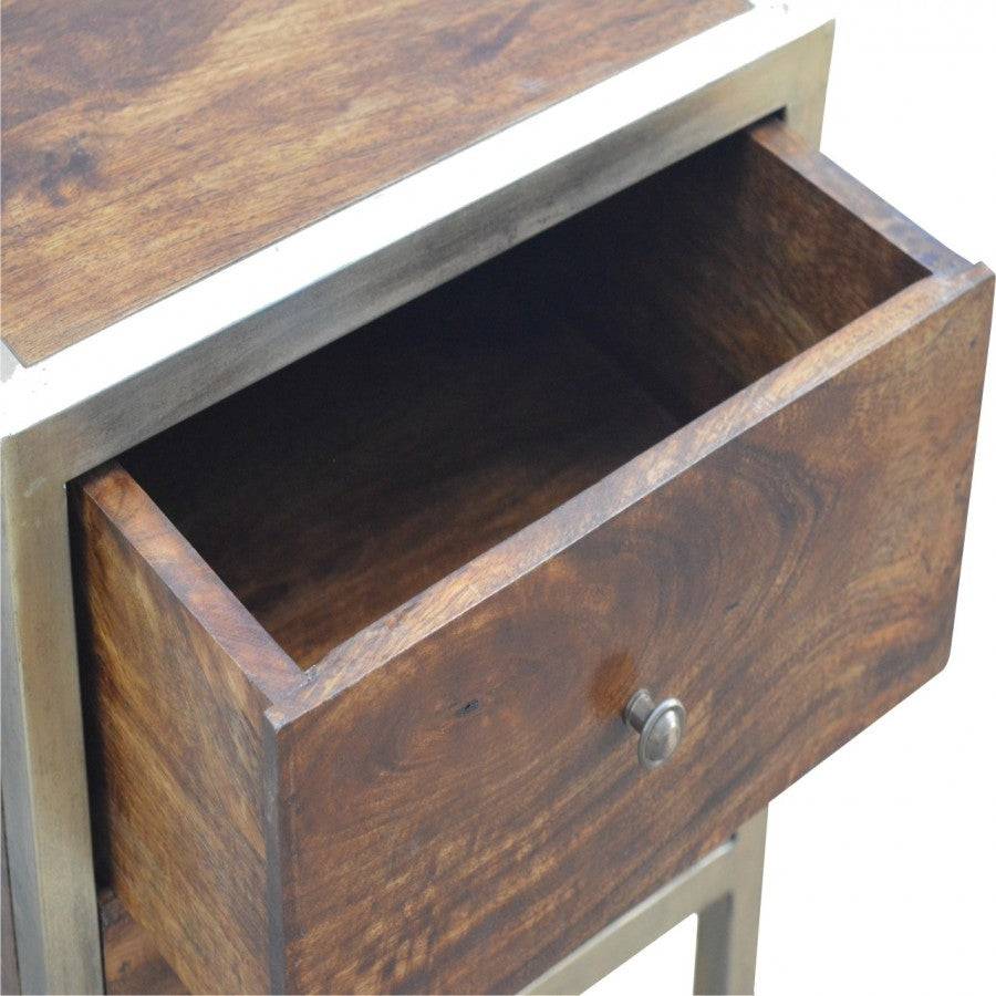 Iron Frame 2 Drawer Bedside Table - Price Crash Furniture