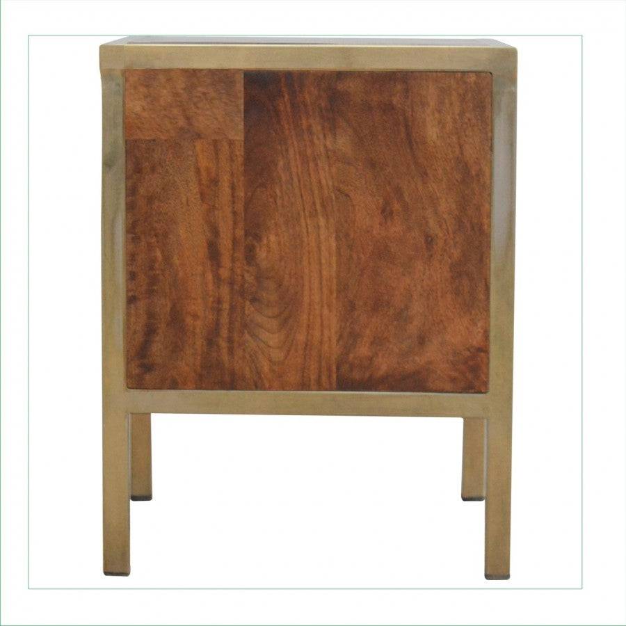 Iron Frame 2 Drawer Bedside Table - Price Crash Furniture