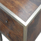 Iron Frame 2 Drawer Bedside Table - Price Crash Furniture