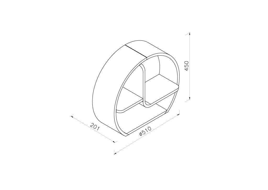Jual Furnishings JF713 San Francisco Wall Shelf Oak - Price Crash Furniture