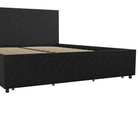 Kelly Linen Double Bed with 4 Drawer Storage - in Dark Grey by Dorel - Price Crash Furniture