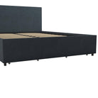 Kelly Linen Double Bed with 4 Drawer Storage - in Navy Blue by Dorel - Price Crash Furniture