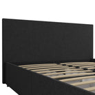 Kelly Linen King Size Bed with 4 Drawer Storage - in Dark Grey by Dorel - Price Crash Furniture