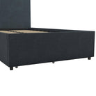 Kelly Linen Single Bed with 2 Drawer Storage - in Navy Blue by Dorel - Price Crash Furniture