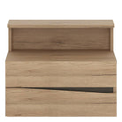 Kensington 2 Drawer Bedside Cabinet LH Drawer in Oak - Price Crash Furniture