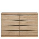 Kensington 8 Drawer (4+4) Wide Chest of Drawers in Oak - Price Crash Furniture