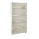 Lido - White high gloss tall bookcase - Price Crash Furniture