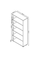 Lido - White high gloss tall bookcase - Price Crash Furniture