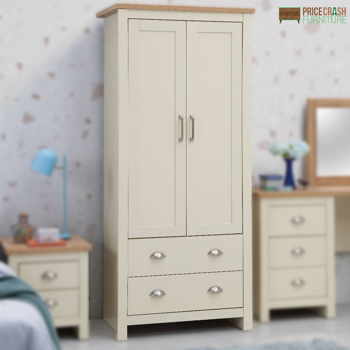 Lisbon 2 door 2 drawer wardrobe by TAD - Price Crash Furniture