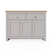 Lisbon 3 DOORS 2 DRAWER SIDEBOARD in grey - Price Crash Furniture