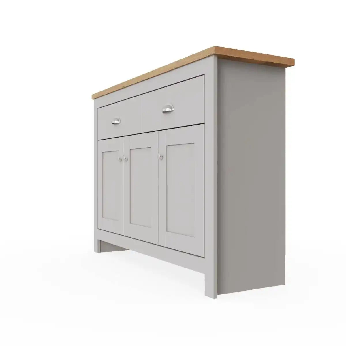 Lisbon 3 DOORS 2 DRAWER SIDEBOARD in grey - Price Crash Furniture