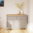 Lisbon 2 DOORS 2 DRAWER SIDEBOARD in grey - Price Crash Furniture