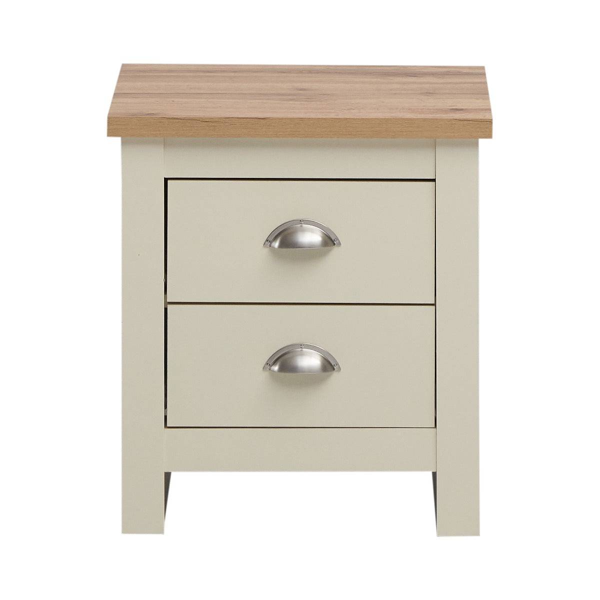 Lisbon 2 drawer bedside table / lamp table by TAD - Price Crash Furniture