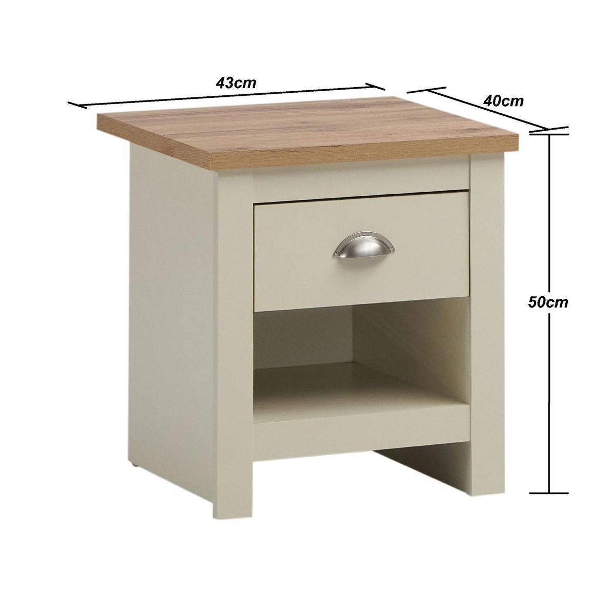 Lisbon 2 Piece Bedroom Set: 1 drawer bedside table + 4 drawer chest of drawers - Price Crash Furniture