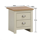 Lisbon 2 Piece Bedroom Set: 2 drawer bedside table+ 4 drawer chest of drawers - Price Crash Furniture