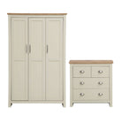 Lisbon 2 Piece Bedroom Set: 3 door wardrobe + 4 drawer chest of drawers - Price Crash Furniture