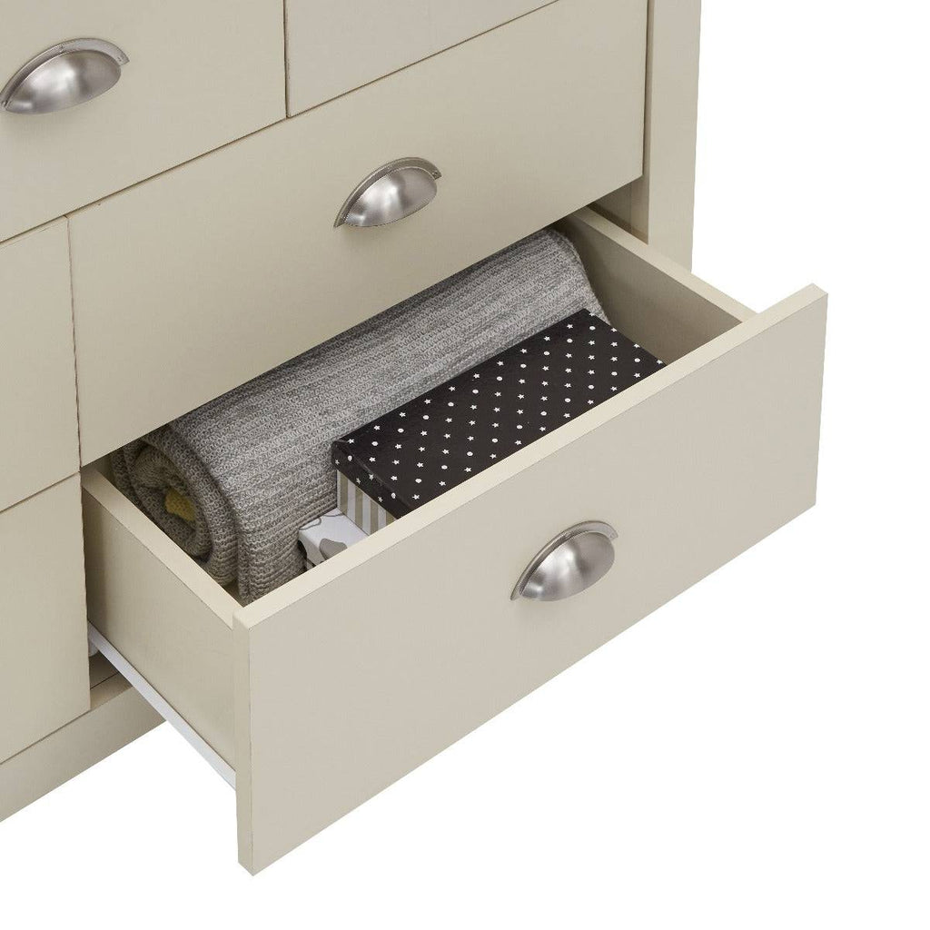 Lisbon 2 Piece Bedroom Set: 3 door wardrobe + 7 drawer chest of drawers - Price Crash Furniture