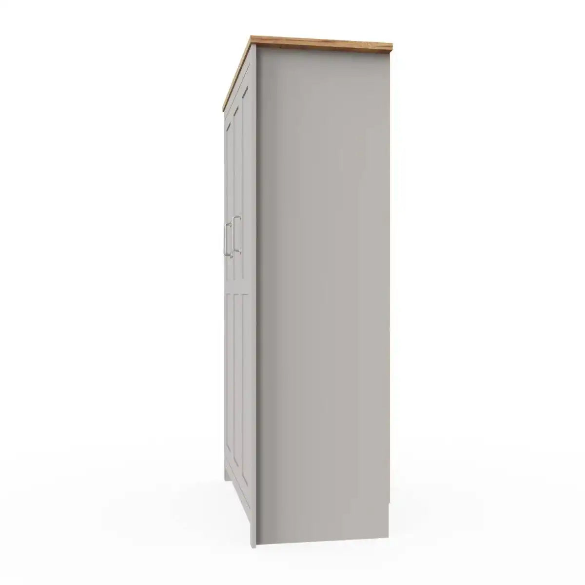 Lisbon 3 door wardrobe in grey & oak by TAD - Price Crash Furniture