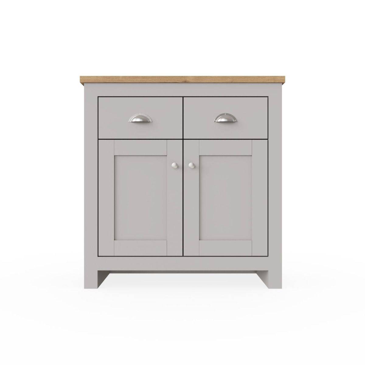 Lisbon 3 DOORS 2 DRAWER SIDEBOARD in grey - Price Crash Furniture