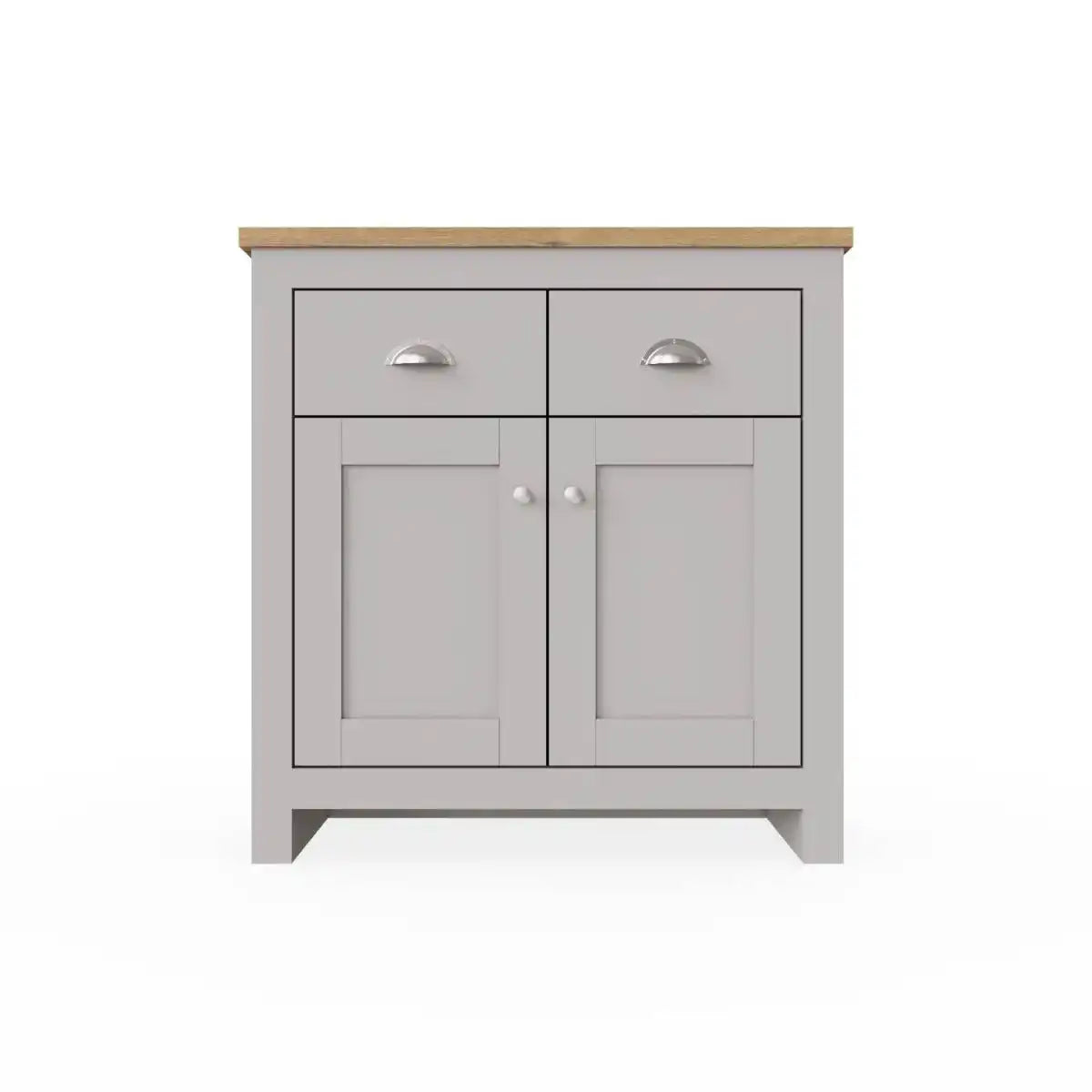 Lisbon 2 DOORS 2 DRAWER SIDEBOARD in grey - Price Crash Furniture