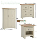 Lisbon 3 Piece Bedroom Set: 3 door wardrobe + 4 drawer chest + 1 drawer bedside - Price Crash Furniture