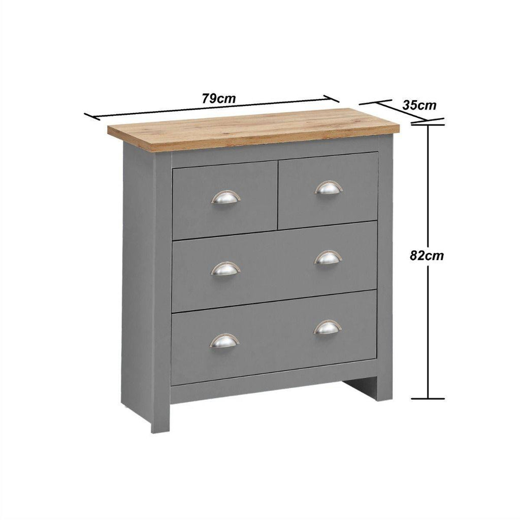Lisbon 3 Piece Bedroom Set: 3 door wardrobe + 4 drawer chest + 1 drawer bedside - Price Crash Furniture
